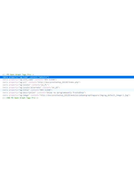 Open Graph Tags Pro for PrestaShop 1.6.x
