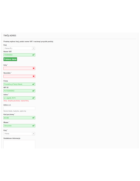 Download company data by VAT / VAT EU number