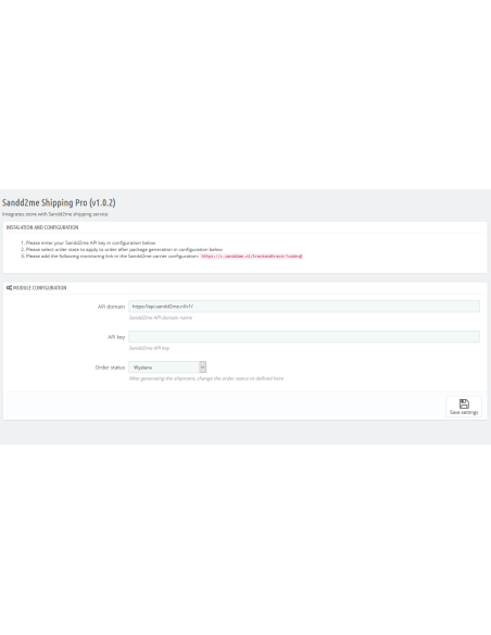 Integration mit Sandd.nl-Kurier für PrestaShop 1.6.x und 1.7.x
