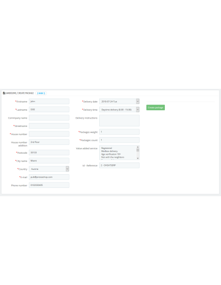 Integration with the Sandd.nl courier for PrestaShop 1.6.x and 1.7.x
