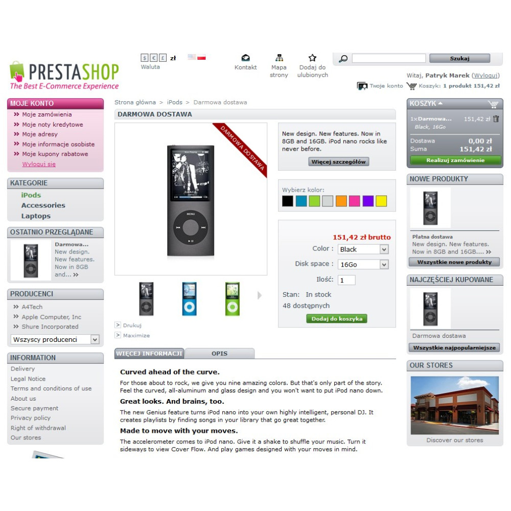 Free shipping module for selected products for PS 1.4.x