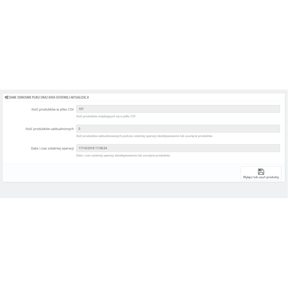 Massenabschaltung oder Löschen von Produkten aus CSV