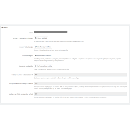 Importieren Sie XML Hurtowania / PrestaShop