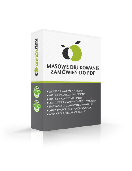 Impression en masse des données de commande au format PDF pour PrestaShop 1.6.x et PrestaShop 1.7.x