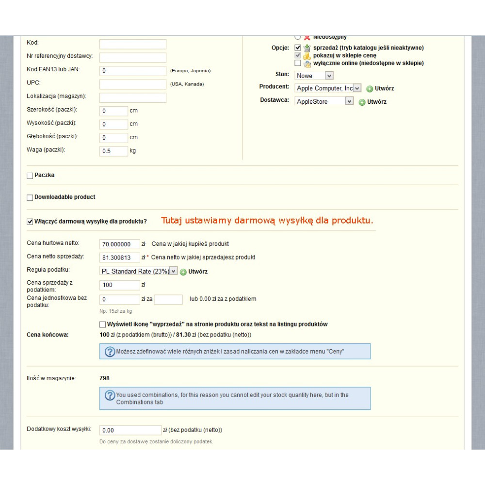 Modulo di spedizione gratuita per prodotti selezionati per PS 1.4.x