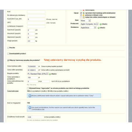 Free shipping module for selected products for PS 1.4.x