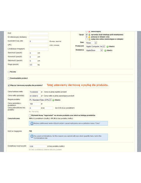 Free shipping module on selected products for PS 1.4.x
