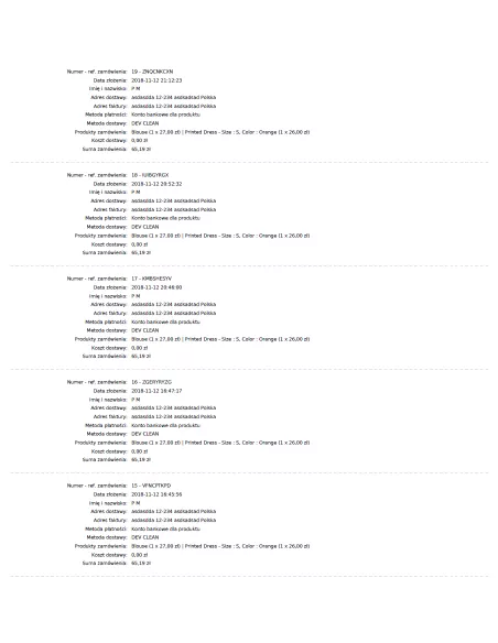 Dati degli ordini di stampa in blocco in PDF per PrestaShop 1.6.xe PrestaShop 1.7.x.
