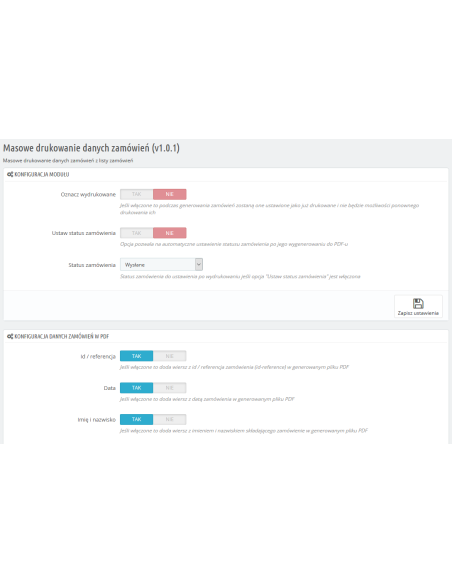 Massendruck von Bestelldaten als PDF für PrestaShop 1.6.x und PrestaShop 1.7.x