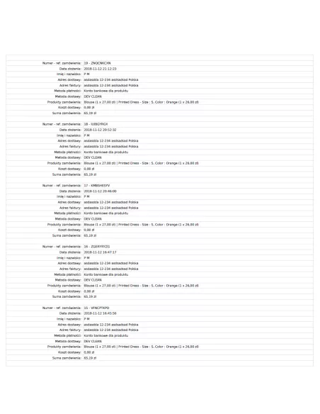 Dati degli ordini di stampa in blocco in PDF per PrestaShop 1.6.xe PrestaShop 1.7.x.