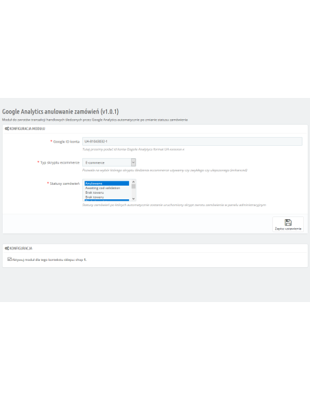 Google Analytycs kauft Pro-Transaktionen für PrestaShop 1.6.x und 1.7.x