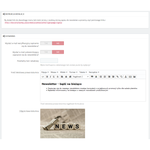 Newsletter landing page / strona zapisu dla PrestaShop 1.6.x, 1.7.x 2
