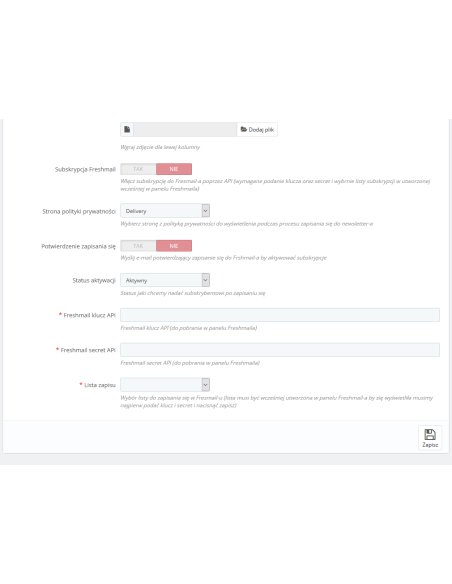 Newsletter landing page / strona zapisu dla PrestaShop | Moduły prestashop | PrestaDev.pl