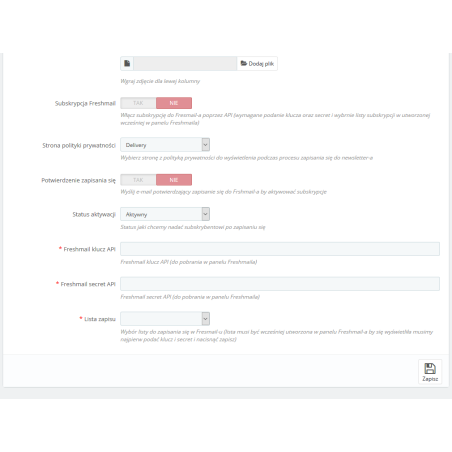 Úvodní stránka bulletinu / stránka předplatného pro PrestaShop 1.6.x, 1.7.x.