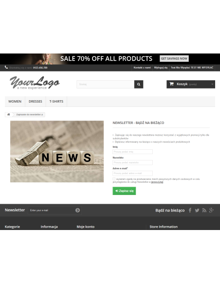 Newsletter landing page / strona zapisu dla PrestaShop | Moduły prestashop | PrestaDev.pl