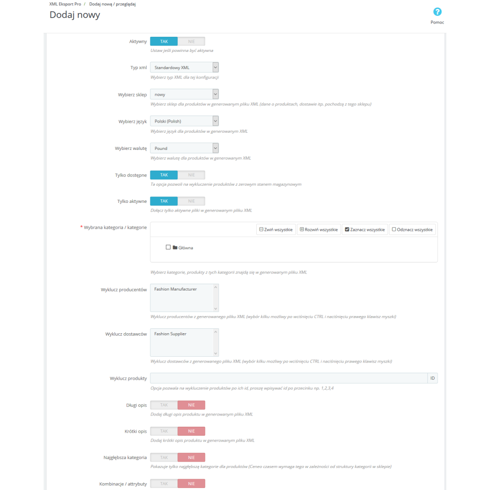 Esportazione / importazione di prodotti Pro per PrestaShop 1.6.xe 1.7.x.