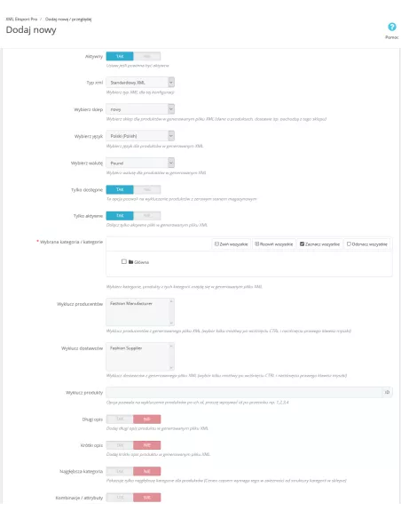 Export / import of Pro Products for PrestaShop 1.6.x and 1.7.x