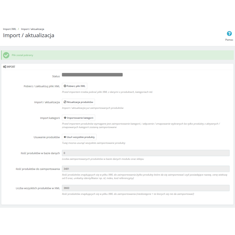 Export / import of Pro Products for PrestaShop 1.6.x and 1.7.x