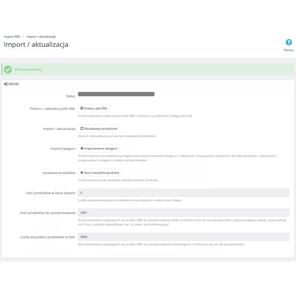 Export / import Produktów Pro dla PrestaShop 1.6.x oraz 1.7.x