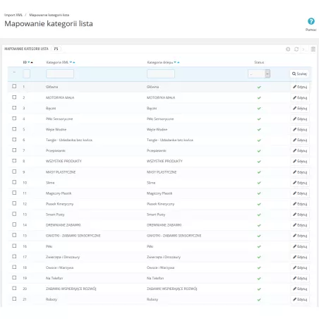 Export / import Produktów Pro dla PrestaShop 1.6.x oraz 1.7.x