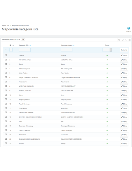 Export / Import von Pro-Produkten für PrestaShop 1.6.x und 1.7.x.