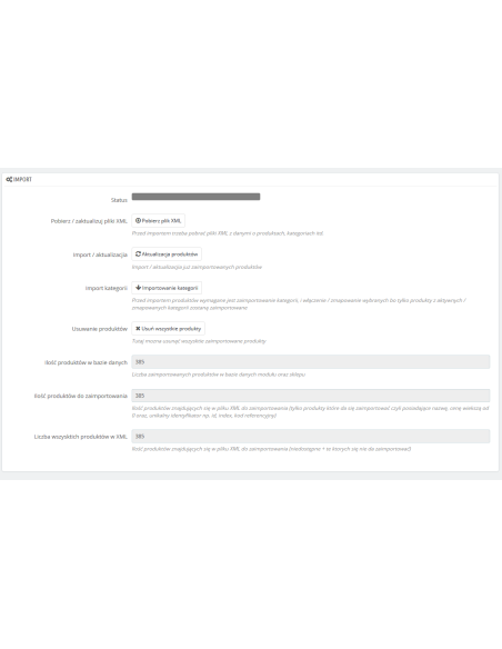 Importieren Sie XML Hurtowania / PrestaShop