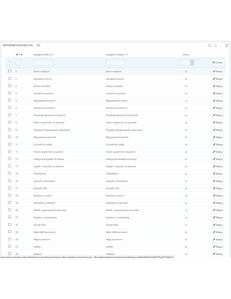 Importieren Sie XML Hurtowania / PrestaShop