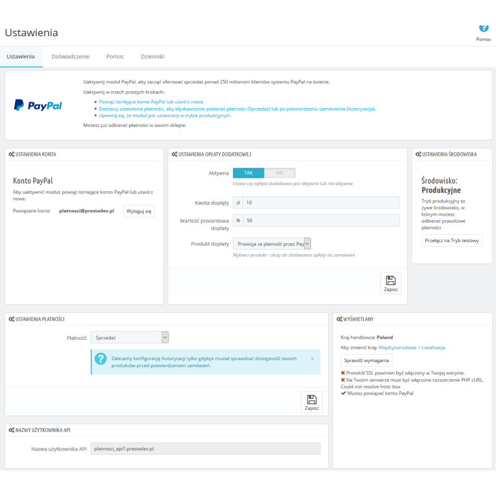 The module Paypal fee-payment module