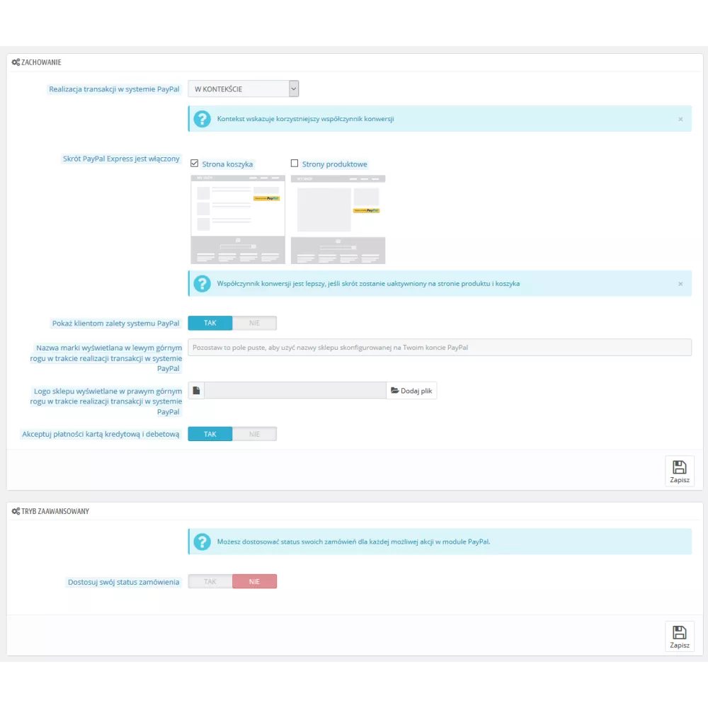 Moduł Paypal dodatkowa opłata - moduł płatności
