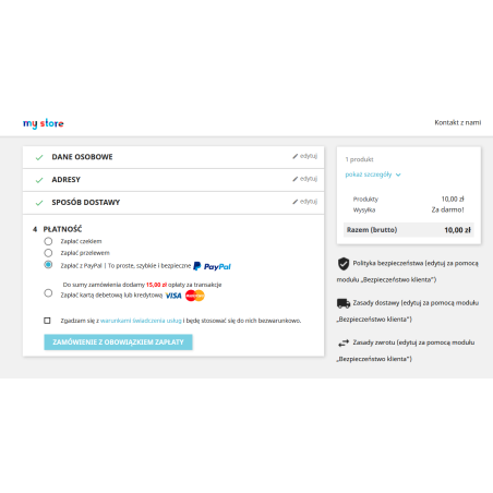 The module Paypal fee-payment module