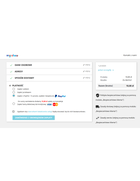 Paypal-Modul - Zusatzzahlung - Zahlungsmodul