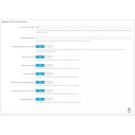 Importazione XML all'ingrosso / PrestaShop