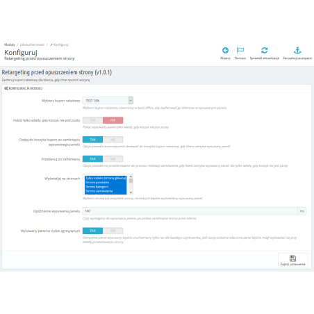 Retargeting before leaving the website for PrestaShop 1.6.x and 1.7.x