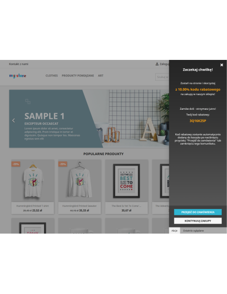 Retargeting vor dem Verlassen der Website für PrestaShop 1.6.x und 1.7.x.
