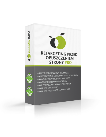 Retargeting vor dem Verlassen der Website für PrestaShop 1.6.x und 1.7.x.