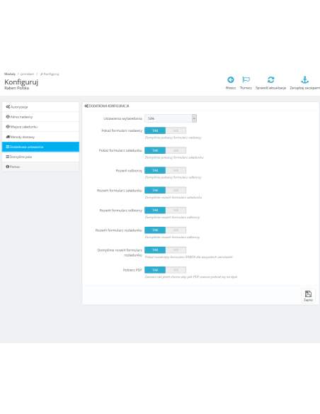 Integration mit Raben für PrestaShop 1.6.x, 1.7.x.