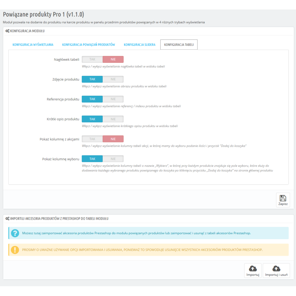 Moduł powiązane produkty Pro dla Prestashop 1.5.x oraz 1.6.x