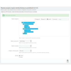 Hromadné přiřazení dopravců k produktům pro PrestaShop 1.6.x & 1.7.x 2