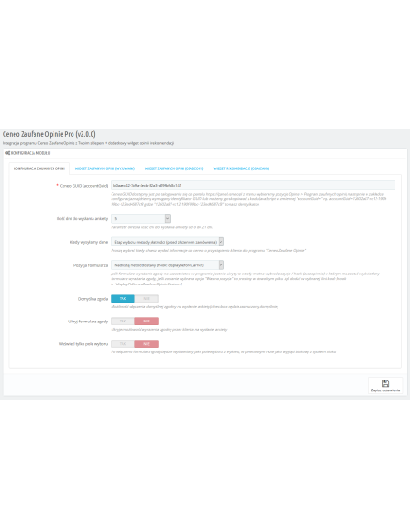 Prestashop integration with Ceneo Trusted reviews for PS 1.4, 1.5, 1.6 x