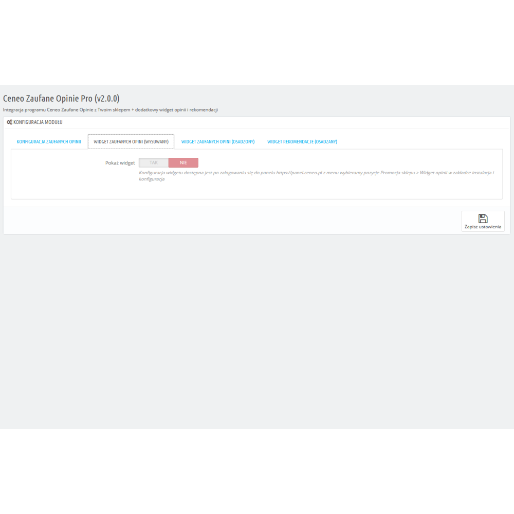 Integracja prestashop z Ceneo Zaufane Opinie dla PS 1.4.x,  1.5.x, 1.6.x