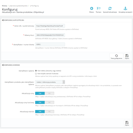 Integrace s Fakturownia.pl, aktualizace akcií a cen pro Prestashop 1.6.xa 1.7.x.