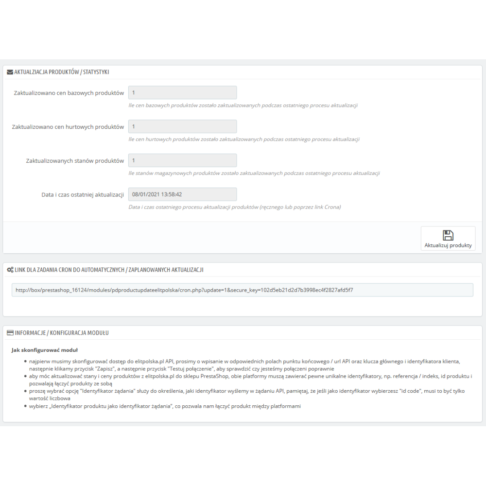 Інтеграція з Fakturownia.pl, оновлення запасів та цін на Prestashop 1.6.x та 1.7.x