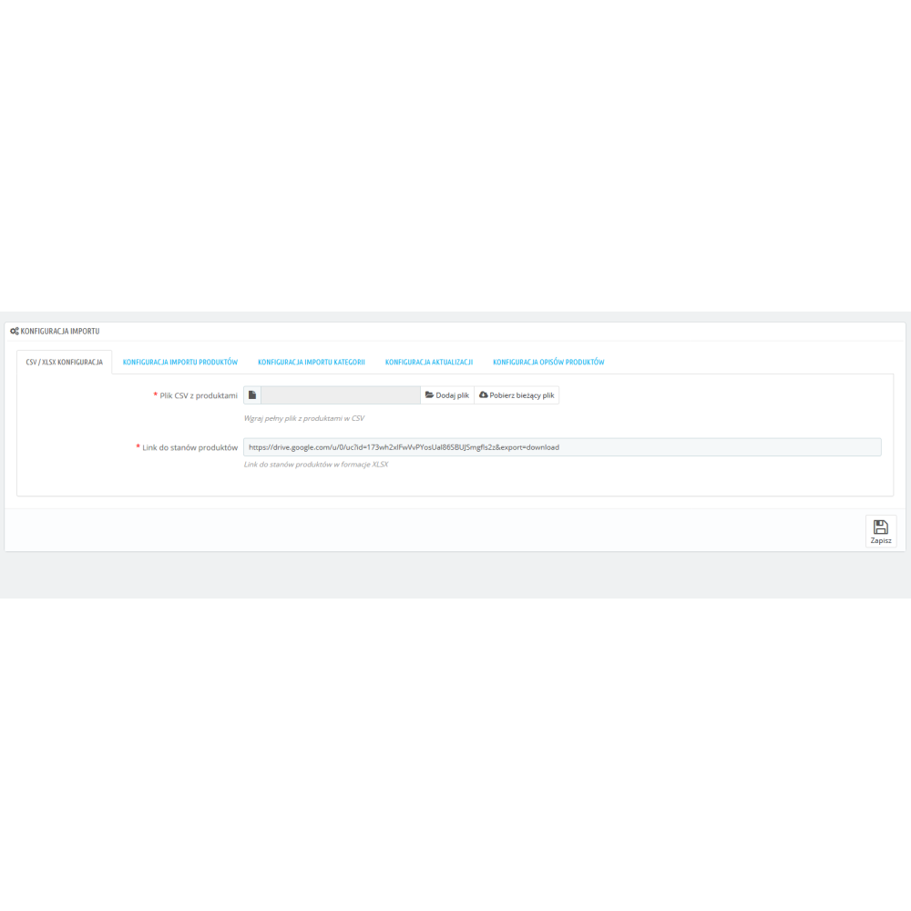 Import XML hurtownia babyandtravel.pl / PrestaShop 1.6.x & 1.7.x