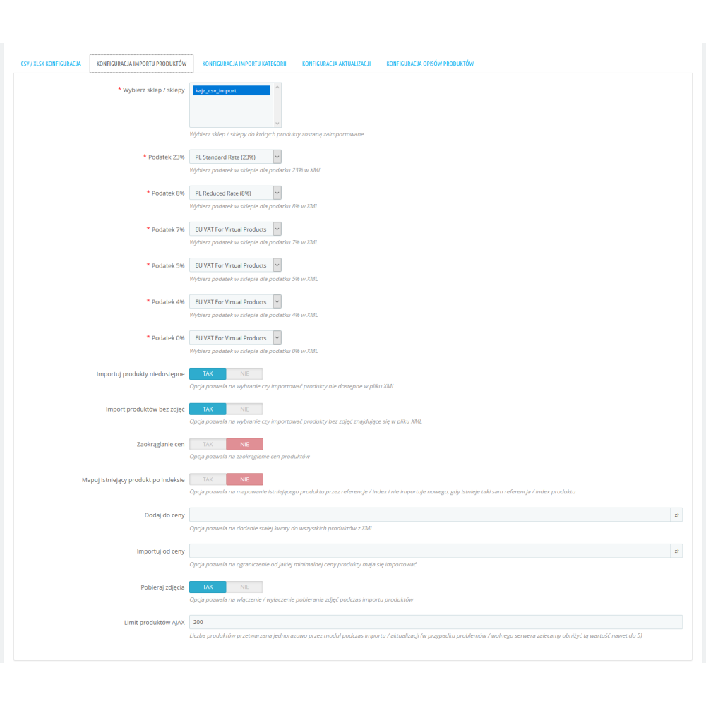 XML import hurtownia babyandtravel.pl / PrestaShop 1.6.x & 1.7.x