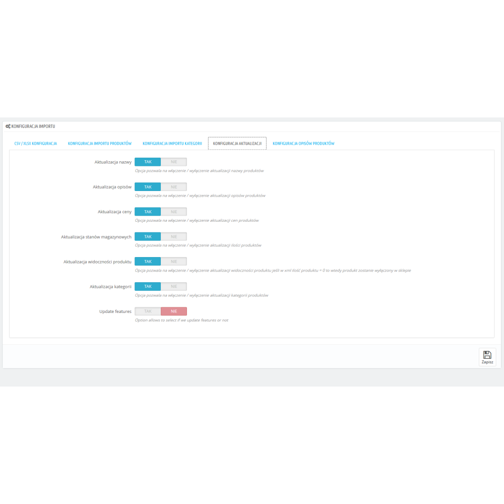 Import XML hurtownia babyandtravel.pl / PrestaShop 1.6.x & 1.7.x