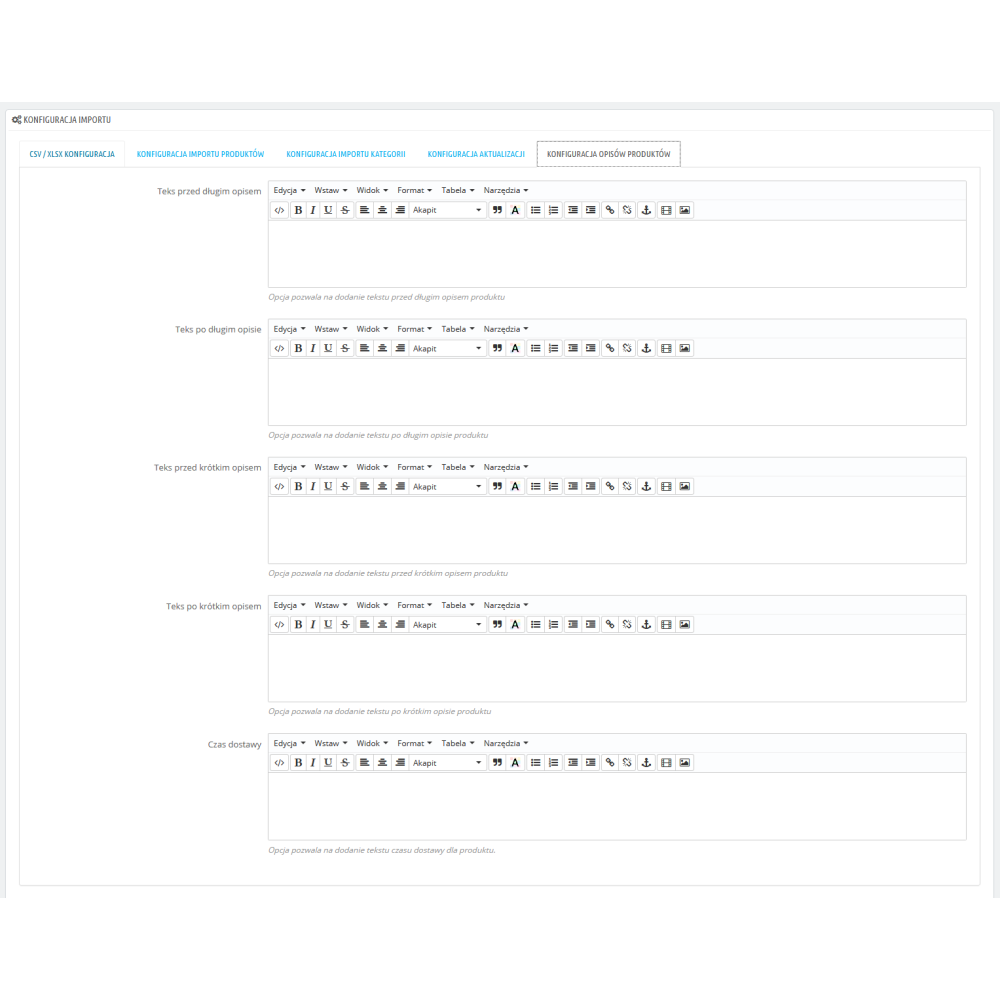 Import XML hurtownia babyandtravel.pl / PrestaShop 1.6.x & 1.7.x