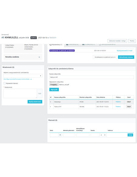 Pro-Bestellanhänge für PrestaShop 1.6.x und 1.7.x