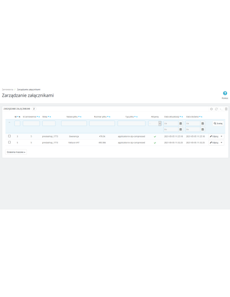 Pro-Bestellanhänge für PrestaShop 1.6.x und 1.7.x