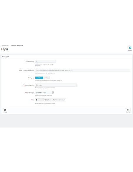 Pro-Bestellanhänge für PrestaShop 1.6.x und 1.7.x