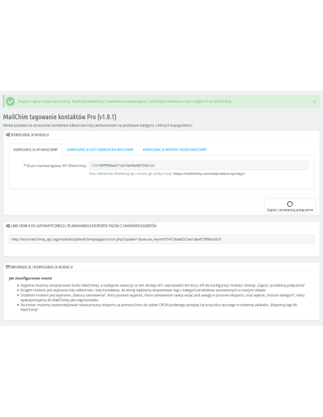 Mailchimp tags Pro - moduł PrestaShop | Moduły prestashop | PrestaDev.pl